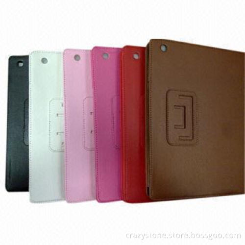 Multi-position foldover leather case for iPad 2/3/4